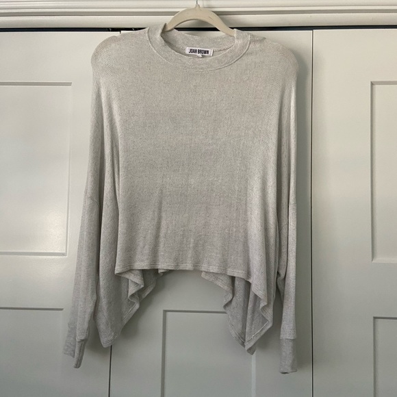 Joah Brown Tops - JOAH Brown Long Sleeve Crop